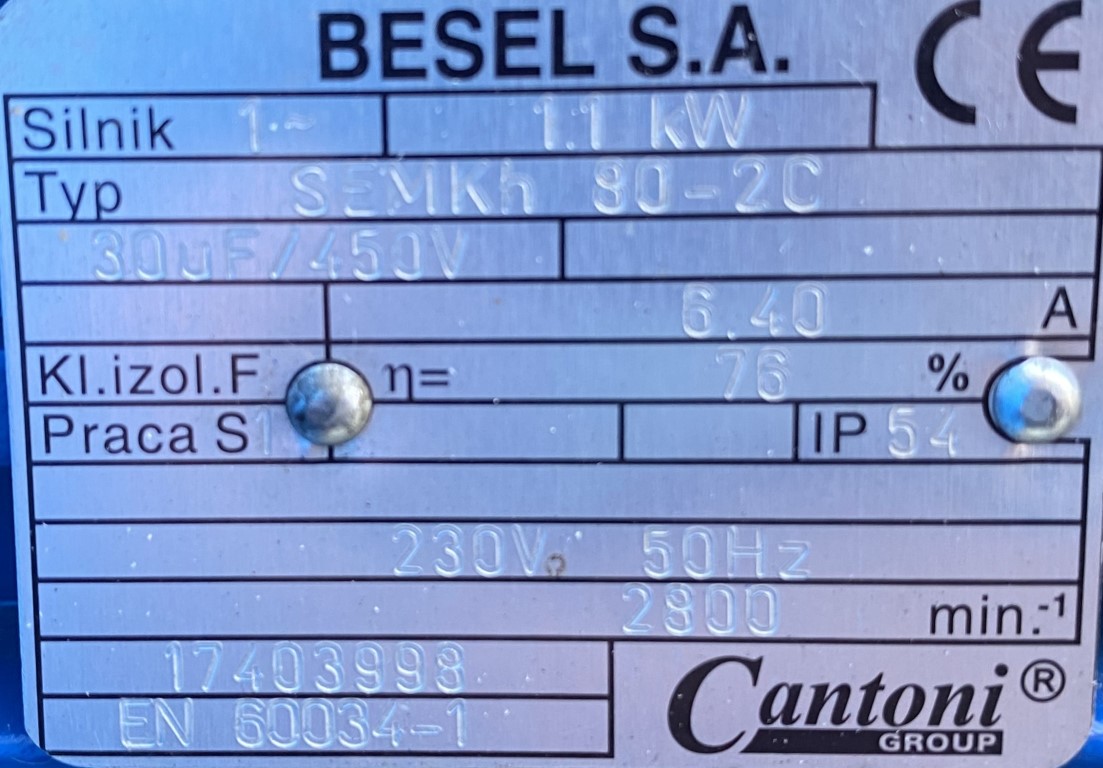 wentylator / dmuchawa 1,1kW 2800obr. 1fazowy 230V - zdjęcie 3