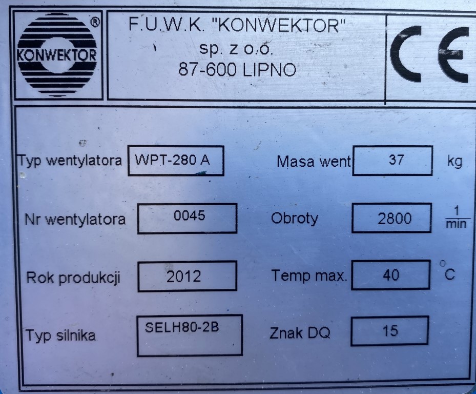 wentylator / dmuchawa 1,1kW 2800obr. 1fazowy 230V - zdjęcie 4