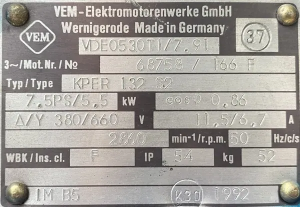 Wentylator / dmuchawa 5,5kW 2860obr. - zdjęcie 3