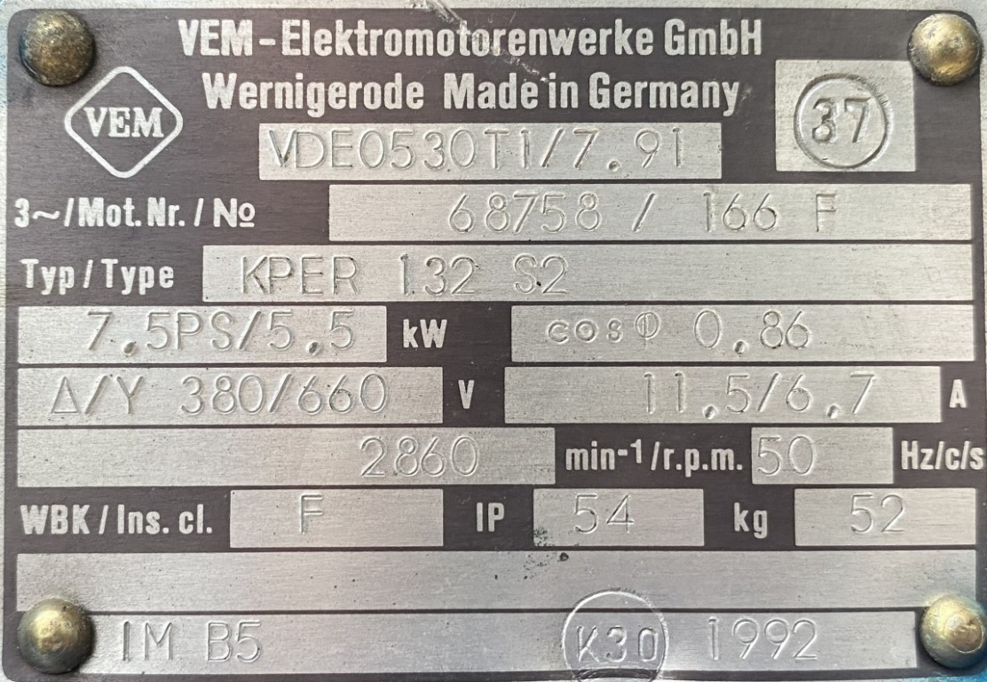wentylator / dmuchawa 5,5kW 2860obr. - zdjęcie 3