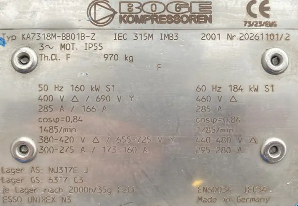 Silnik elektryczny 160kW 1485obr. 3fazowy - zdjęcie 2