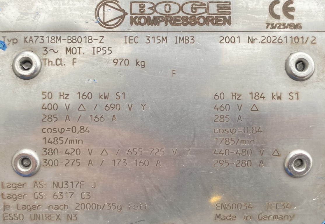 silnik elektryczny 160kW 1485obr. 3fazowy - zdjęcie 2