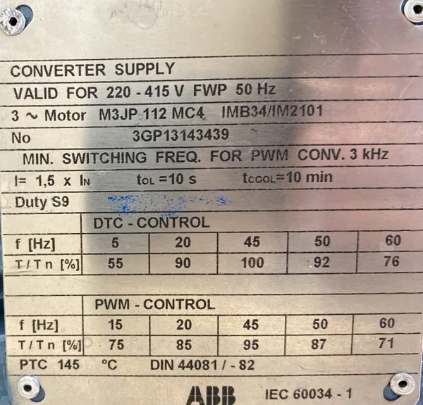Silnik elektryczny 4kW 1458obr. 3fazowy ABB IE2 Ex - zdjęcie 3