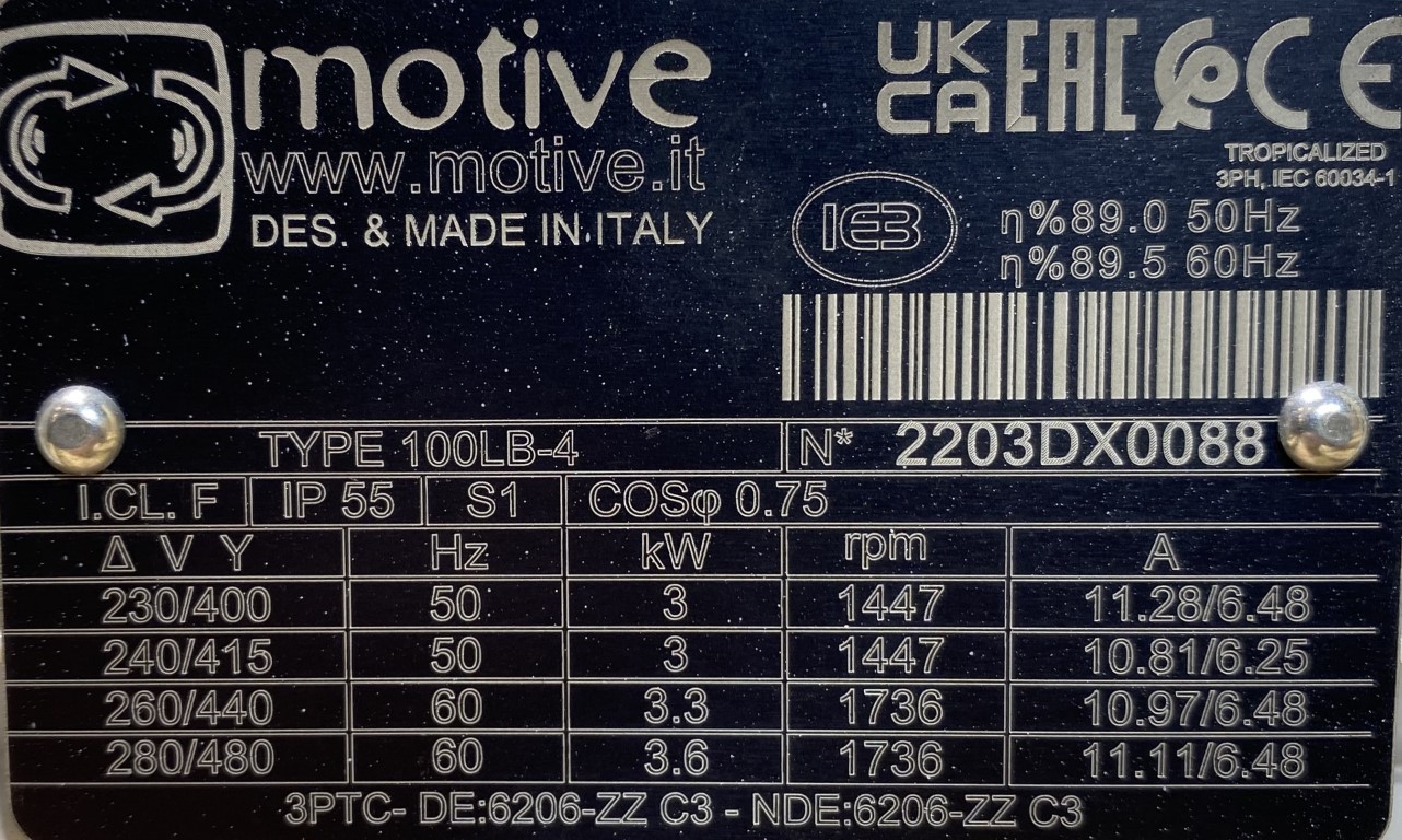 silnik elektryczny 3kW 1447obr. 3fazowy IE3 - zdjęcie 2