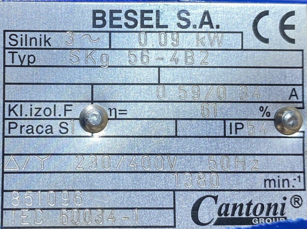 silnik elektryczny 3kW 720obr. 3fazowy OBCE CHŁODZENIE Tamel - zdjęcie 3