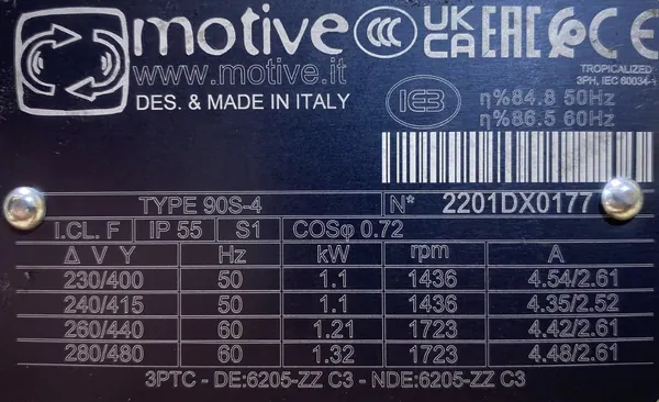 Silnik elektryczny 1,1kW 1436obr. 3fazowy IE3 - zdjęcie 2
