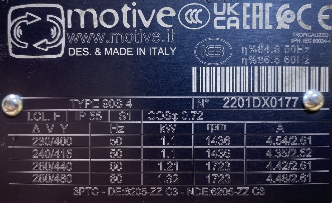silnik elektryczny 1,1kW 1436obr. 3fazowy IE3 - zdjęcie 2