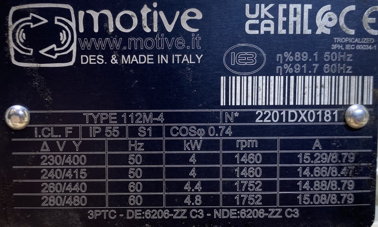 silnik elektryczny 4kW 1460obr. 3fazowy IE3 - zdjęcie 2