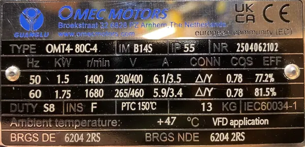Motoreduktor / przekładnia 1,5kW 93obr. NORD - zdjęcie 2