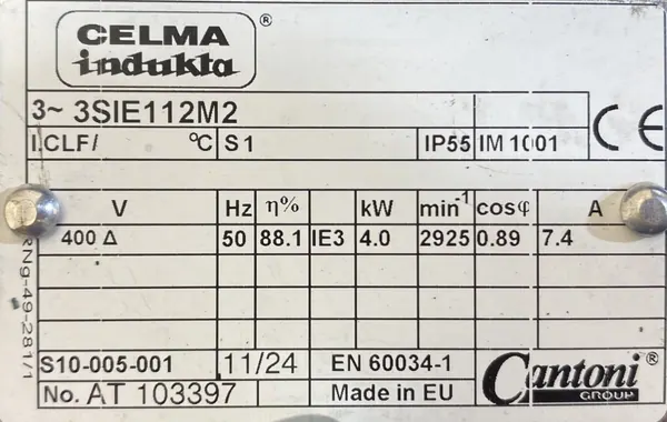 Silnik elektryczny 4kW 2925obr. 3fazowy INDUKTA IE3 - zdjęcie 2