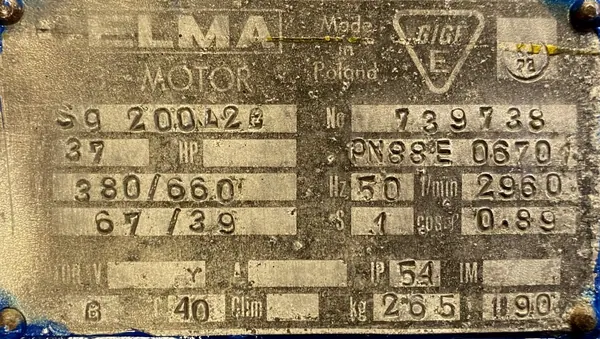 Silnik elektryczny 37kW 2960obr. 3fazowy CELMA - zdjęcie 2