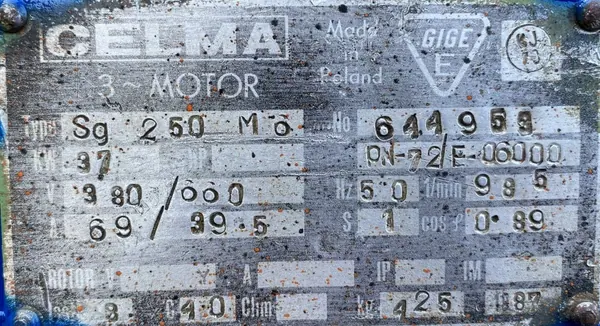 Silnik elektryczny 37kW 985obr. 3fazowy CELMA - zdjęcie 2