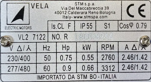Silnik elektryczny 0,55kW 2760obr. 3fazowy IE2 - zdjęcie 2