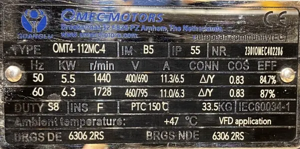 Motoreduktor / przekładnia 5,5kW 96obr. - zdjęcie 2