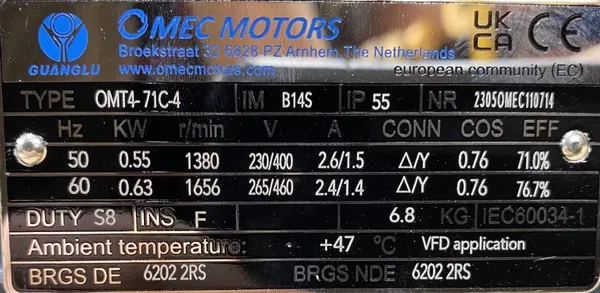 Motoreduktor / przekładnia 0,55kW 93obr. 3fazowy NORD - zdjęcie 2