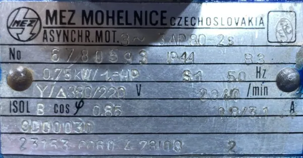 Silnik elektryczny 0,75kW 2840obr. 3fazowy - zdjęcie 2
