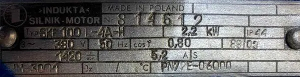 Silnik elektryczny 2,2kW 1420obr. 3fazowy HAMULEC INDUKTA - zdjęcie 2
