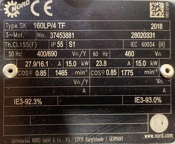 Motoreduktor / przekładnia 15kW 109obr. NORD - zdjęcie 2