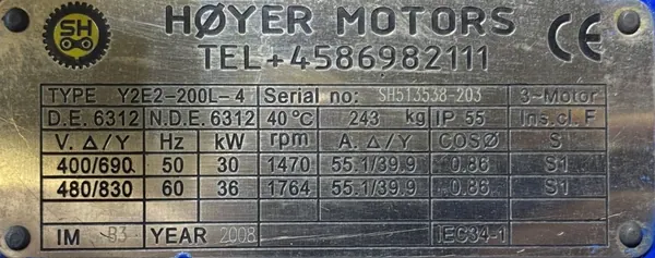 Silnik elektryczny 30kW 1470obr. 3fazowy B35 - zdjęcie 2
