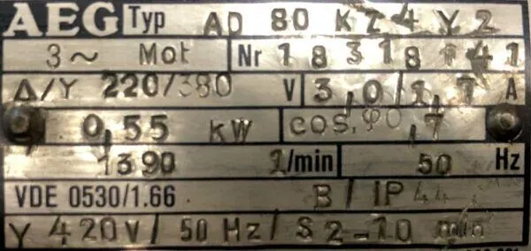 Motoreduktor / przekładnia 0,55kW 49obr. 3fazowy HAMULEC - zdjęcie 2