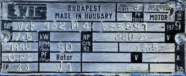 Silnik elektryczny 7,5kW 1440obr. 3fazowy - zdjęcie 2
