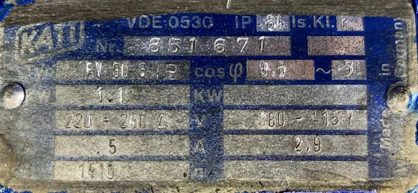 Motoreduktor / przekładnia 1,1kW 12-100obr. 3fazowy Lenze - zdjęcie 2