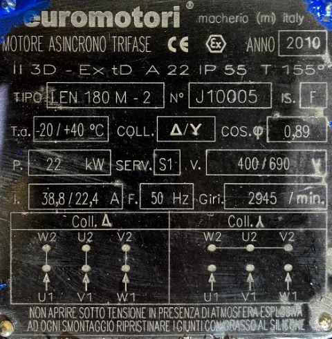 Silnik elektryczny 22kW 2945obr. 3fazowy - zdjęcie 2