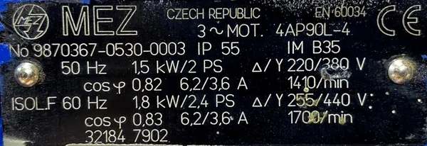 Silnik elektryczny 1,5kW 1410obr. 3fazowy B35 - zdjęcie 2