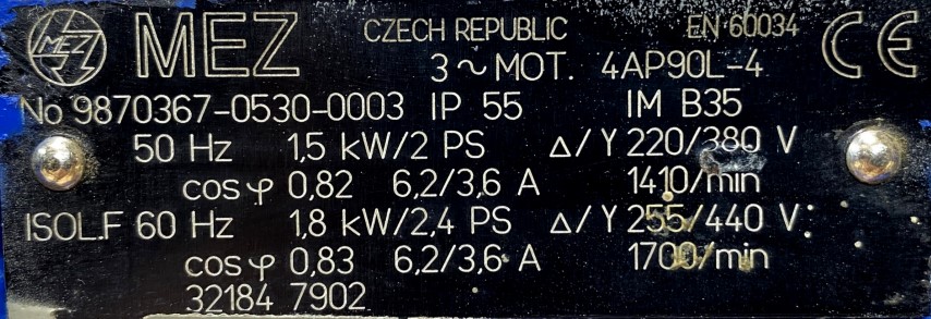 silnik elektryczny 1,5kW 1410obr. 3fazowy B35 - zdjęcie 2