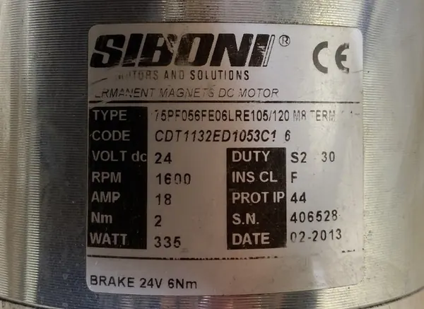 Motoreduktor / przekładnia 0,335kW 13obr. 24V HAMULEC - zdjęcie 2
