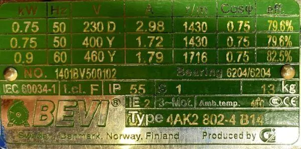 Motoreduktor / przekładnia 0,75kW 51obr. 3fazowy - zdjęcie 2