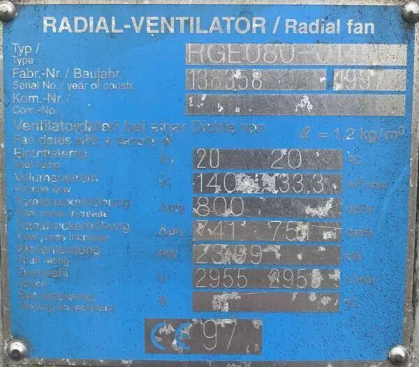 Wentylator / dmuchawa 30kW 2900obr. - zdjęcie 2