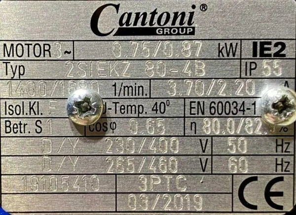 Motoreduktor / przekładnia 0,75kW 14obr. 3fazowy - zdjęcie 2