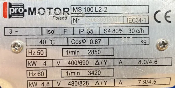 Silnik elektryczny 4kW 2850obr. 3fazowy - zdjęcie 2