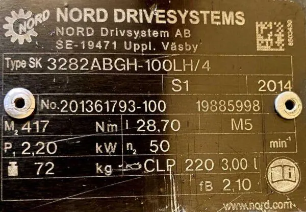 Motoreduktor / przekładnia 4kW 50obr. NORD - zdjęcie 3