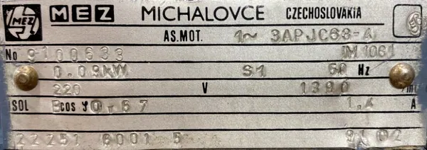 Silnik elektryczny 0,09kW 1390obr. 1fazowy 230V - zdjęcie 2