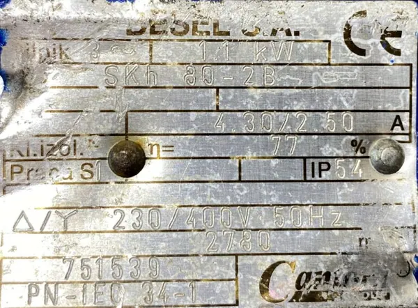 Silnik elektryczny 1,1kW 2780obr. 3fazowy BESEL 80B5 - zdjęcie 2