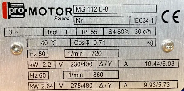 Motoreduktor / przekładnia 2,2kW 153obr. - zdjęcie 2