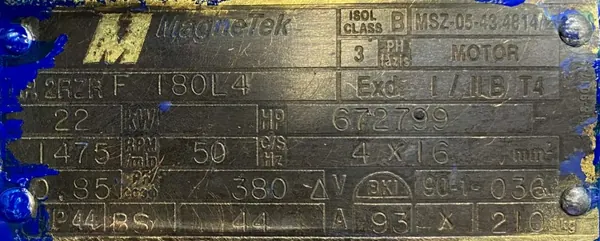 Silnik elektryczny 22kW 1475obr. 3fazowy Ex - zdjęcie 2