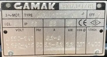 Silnik elektryczny 2,2kW 1400obr. 3fazowy B5 - zdjęcie 2