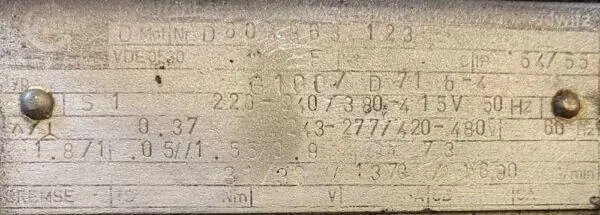 Motoreduktor / przekładnia 0,37kW 34obr. 3fazowy - zdjęcie 2