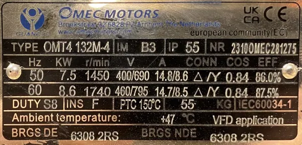 Motoreduktor / przekładnia 7,5kW 48obr. - zdjęcie 2