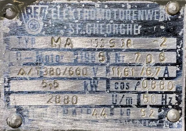 Silnik elektryczny 5,5kW 2880obr. 3fazowy - zdjęcie 2