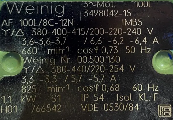 Silnik elektryczny 1,1kW 660obr. 3fazowy - zdjęcie 2