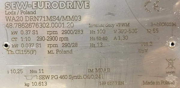 Motoreduktor / przekładnia 0,037-0,37kW 28-290obr. 3fazowy SEW - zdjęcie 2