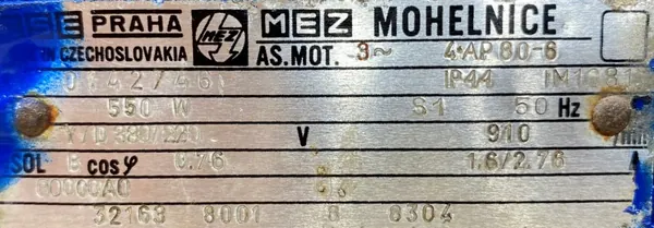 Silnik elektryczny 0,55kW 910obr. 3fazowy B3 - zdjęcie 2