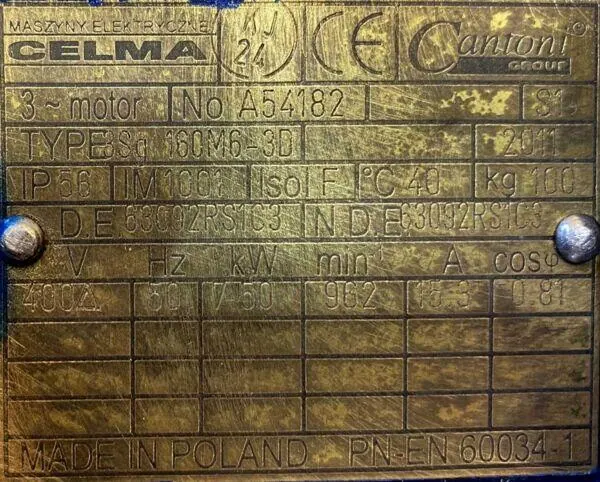 Silnik elektryczny 7,5kW 962obr. 3fazowy CELMA Ex - zdjęcie 2