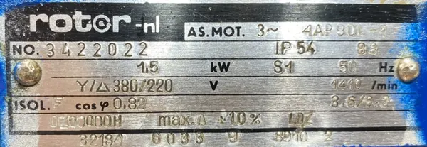 Silnik elektryczny 1,5kW 1410obr. 3fazowy B14 - zdjęcie 2