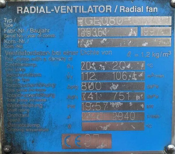 Wentylator / dmuchawa 22kW 2900obr. - zdjęcie 2