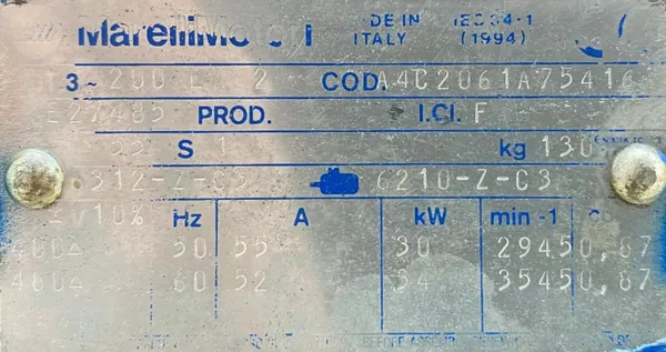 Silnik elektryczny 30kW 2945obr. 3fazowy B3 - zdjęcie 2